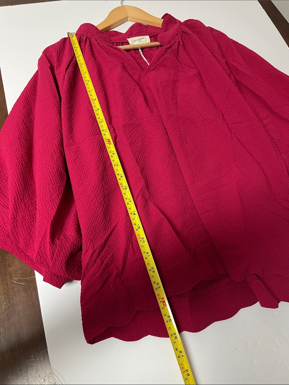 NWT Umgee Textured Blouse Shirt Top XL Red - Picture 12 of 13